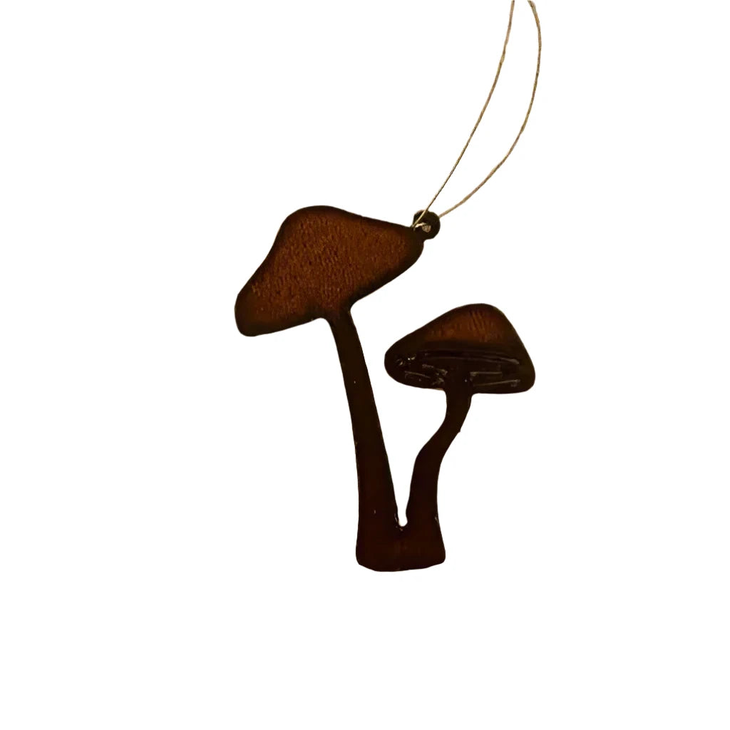 DOUBLE MUSHROOM RUSTIC - ORNAMENT