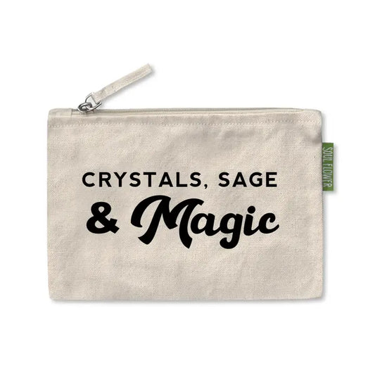 LARGE ZIPPER POUCH - CRYSTALS, SAGE & MAGIC