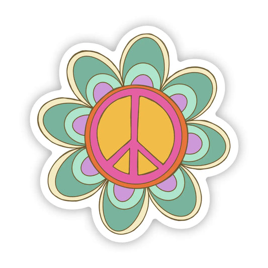 RETRO PEACE FLOWER - STICKER