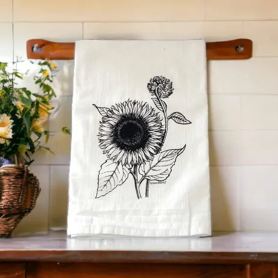 SUNFLOWER FLOUR SACK - KITCHEN TEA TOWEL