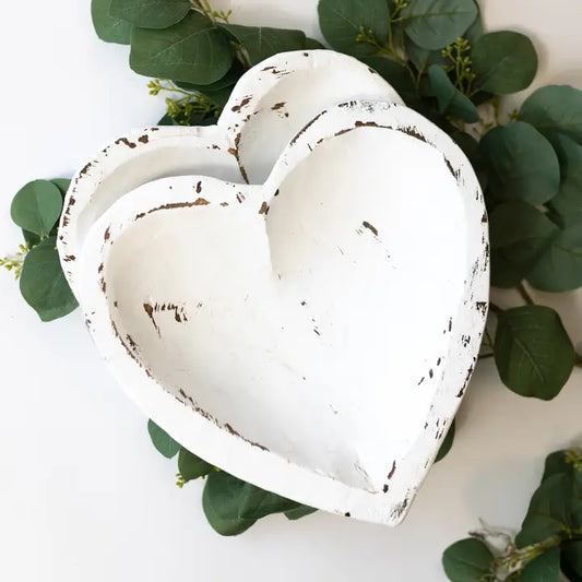 SWEET HEART DOUGH BOWL - WHITE