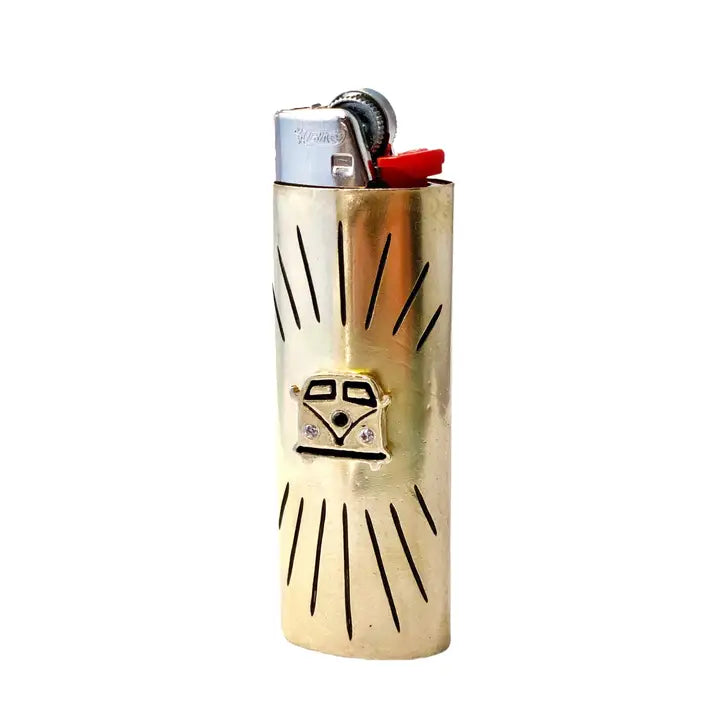 BRASS LIGHTER CASE WITH VAN